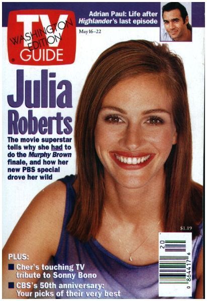 Julia on the cover of TV Guide May 1999